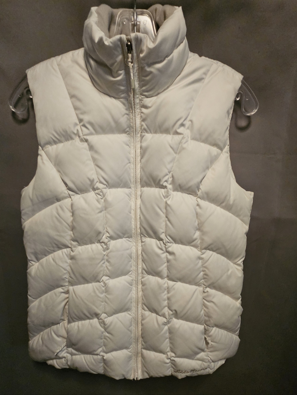 Eddie Bauer Down Vest Womens XS  White Heavier Weight Premium Goose